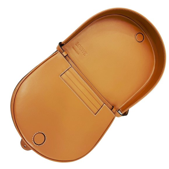 LOEWE Heel Bag A661V01X18 2530 Shoulder Calf Tan Brown Women's Men's - Picture 10 of 10